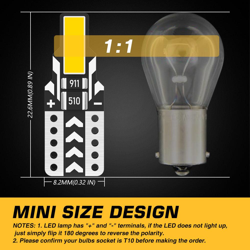 T10 White Car Signal Light | 100LM 6000K | Park/Plate/Interior - NOVSIGHT© Pakistan