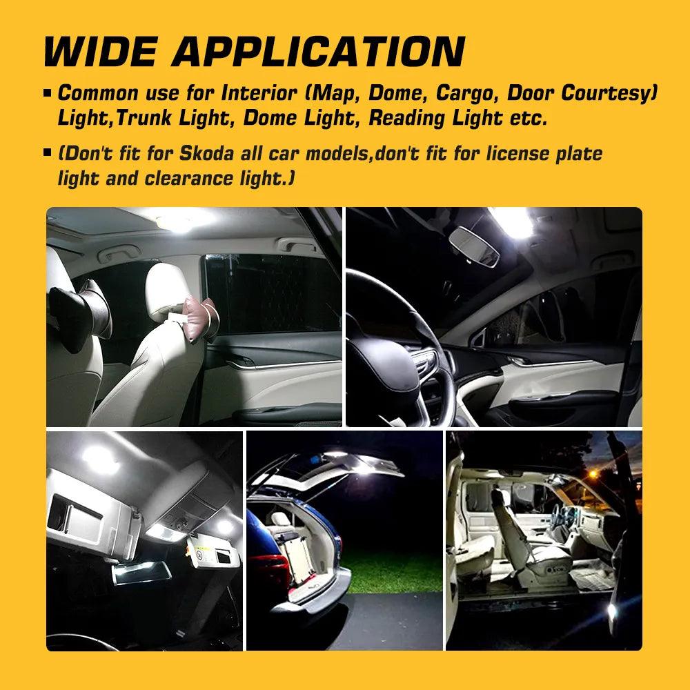 T10 White Car Signal Light | 100LM 6000K | Park/Plate/Interior - NOVSIGHT© Pakistan