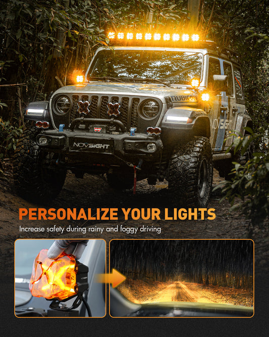Novsight X-Series 4-inch LED Pod Light side view