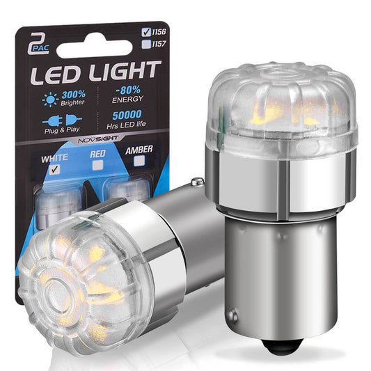 NOVSIGHT 1156 BA15S P21W LED Reverse Light 6500K White
