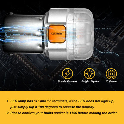 1156 LED Turn Signal Light | AMBER YELLOW 510LM