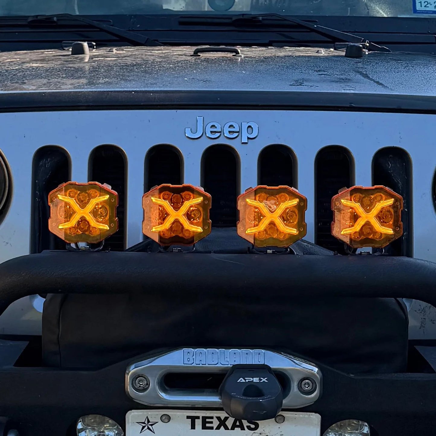 Novsight X-Series 4-inch LED Pod Lights on Jeep Wrangler