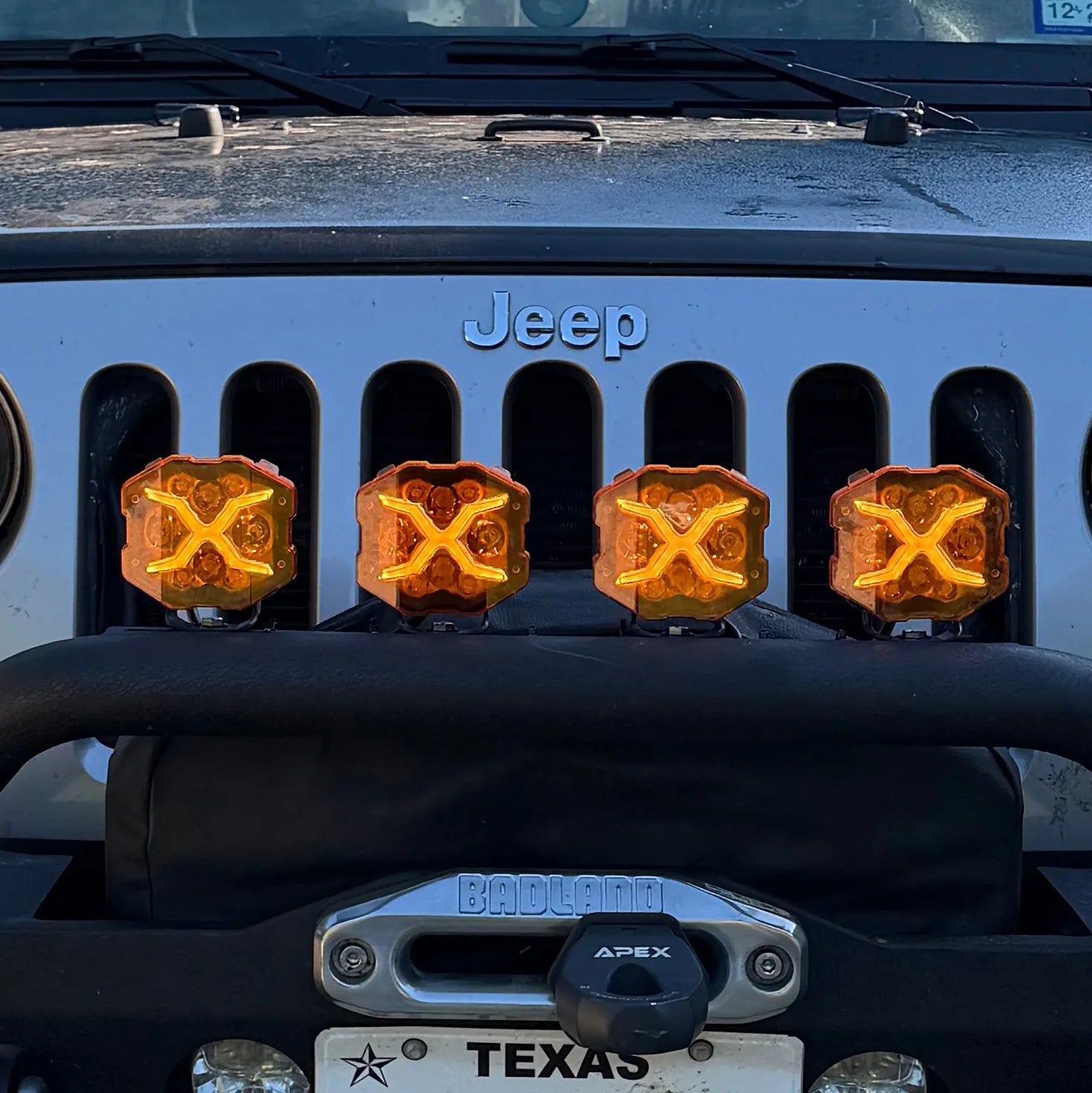Novsight X-Series 4-inch LED Pod Lights on Jeep Wrangler