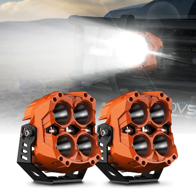 CYBER ORANGE | 6-inch LED Pod Lights | CYBER 1 Series