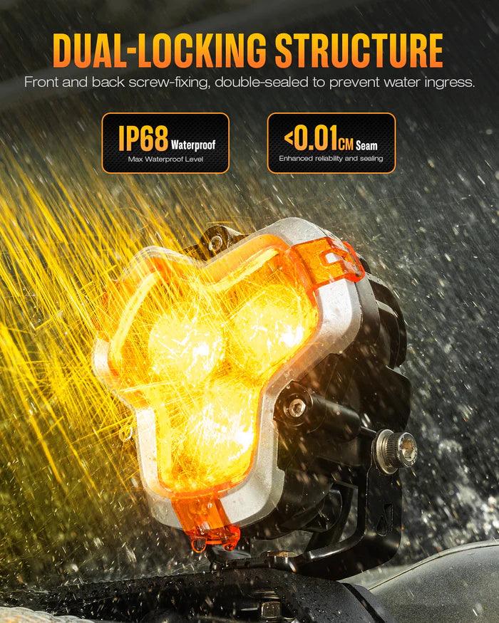 HALO Series | 3-inch LED Pod Lights | 48W Pair - NOVSIGHT© Pakistan