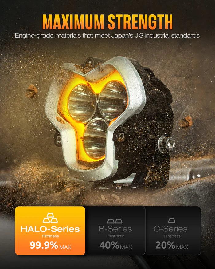 HALO Series | 3-inch LED Pod Lights | 48W Pair - NOVSIGHT© Pakistan