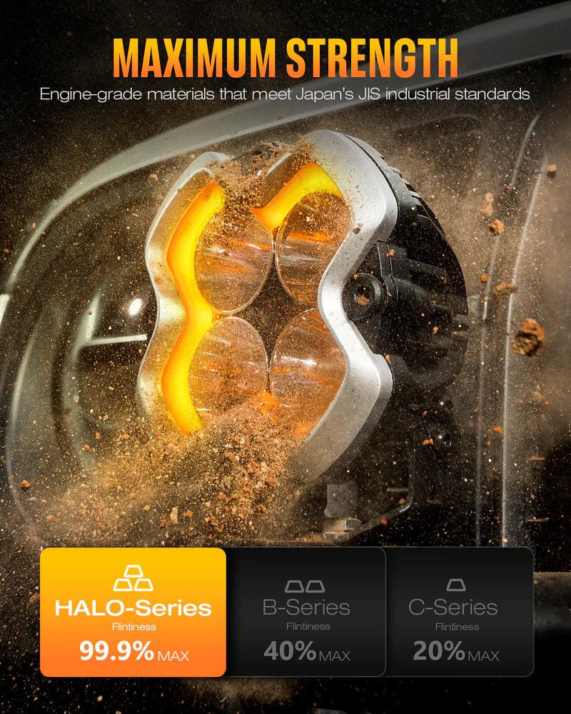 HALO Series | 6-inch LED Pod Lights | 66W Pair - NOVSIGHT© Pakistan