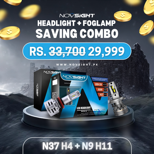 N37 Series + N9 Series headlight Bundle H4+H11 - 180W / 32000lm