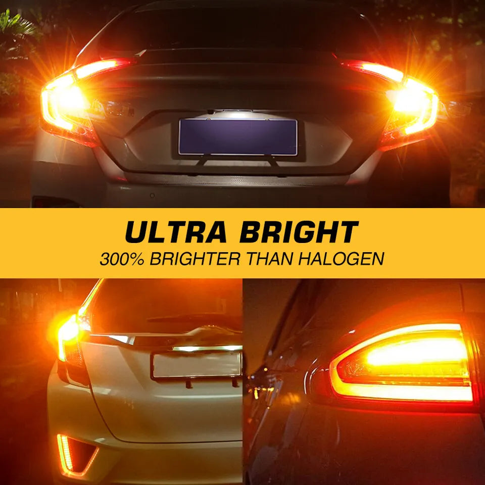 Shop 1156 LED Amber Yellow Car Signal Light 