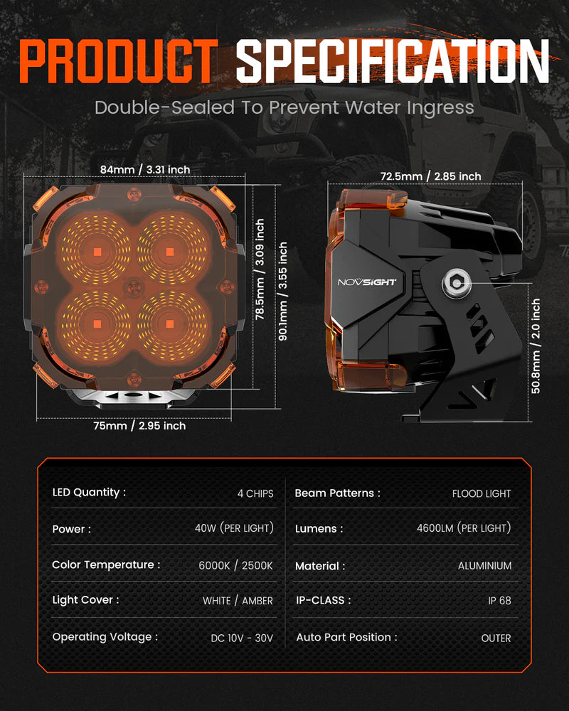 CYBER 1 Series | 3 Inch Flood Light | LED Pods