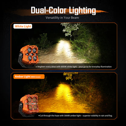 CYBER ORANGE | 6-inch LED Pod Lights | CYBER 1 Series